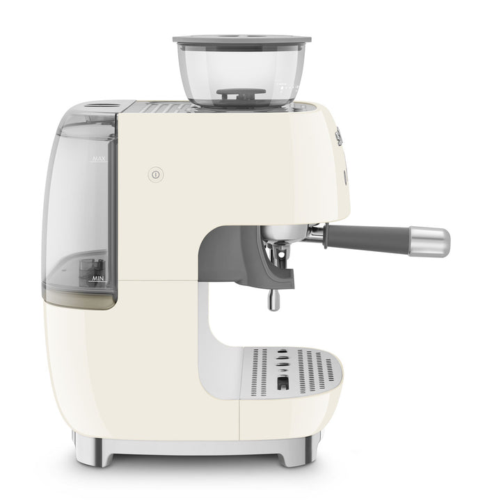 50's Style Espresso Coffee Machine with Grinder - Cream (EGF03CRAU